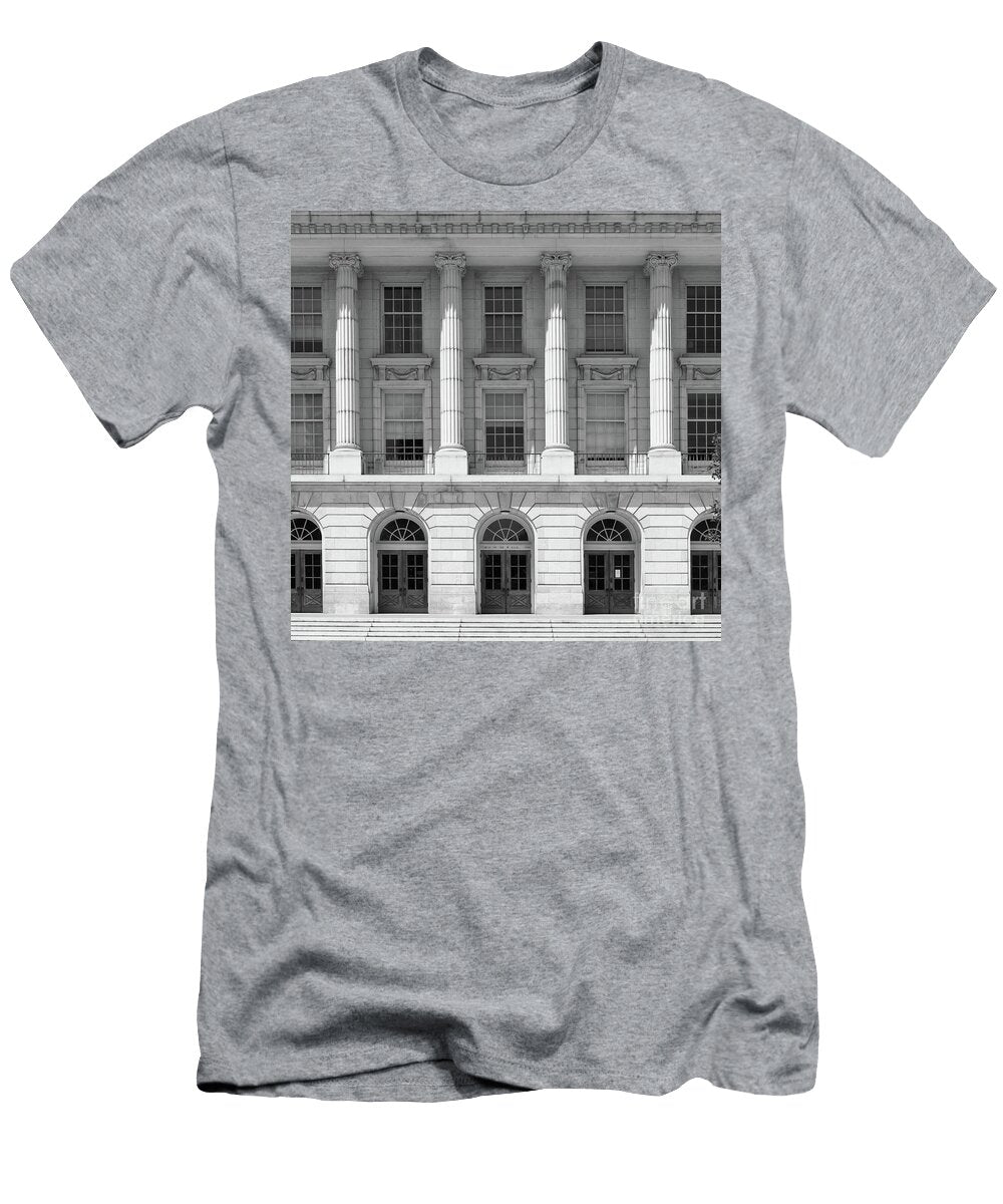 University of California Berkeley Historic Ide Wheeler Hall Dsc4063 Square Bw Wingsdomain Art and Photography T-Shirt