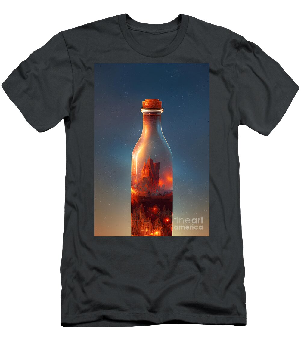 Unlocking the Bottle of Enchantmentdiscovering Your Inner Creativity Acquabela Digital T-Shirt