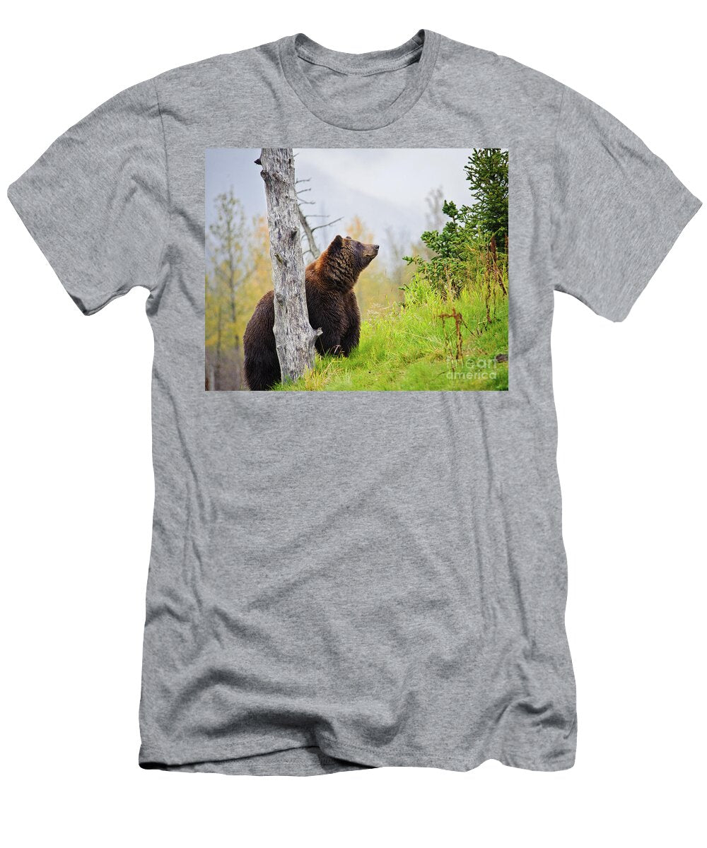 Uphill Grizzly Bear Timothy Flanigan T-Shirt