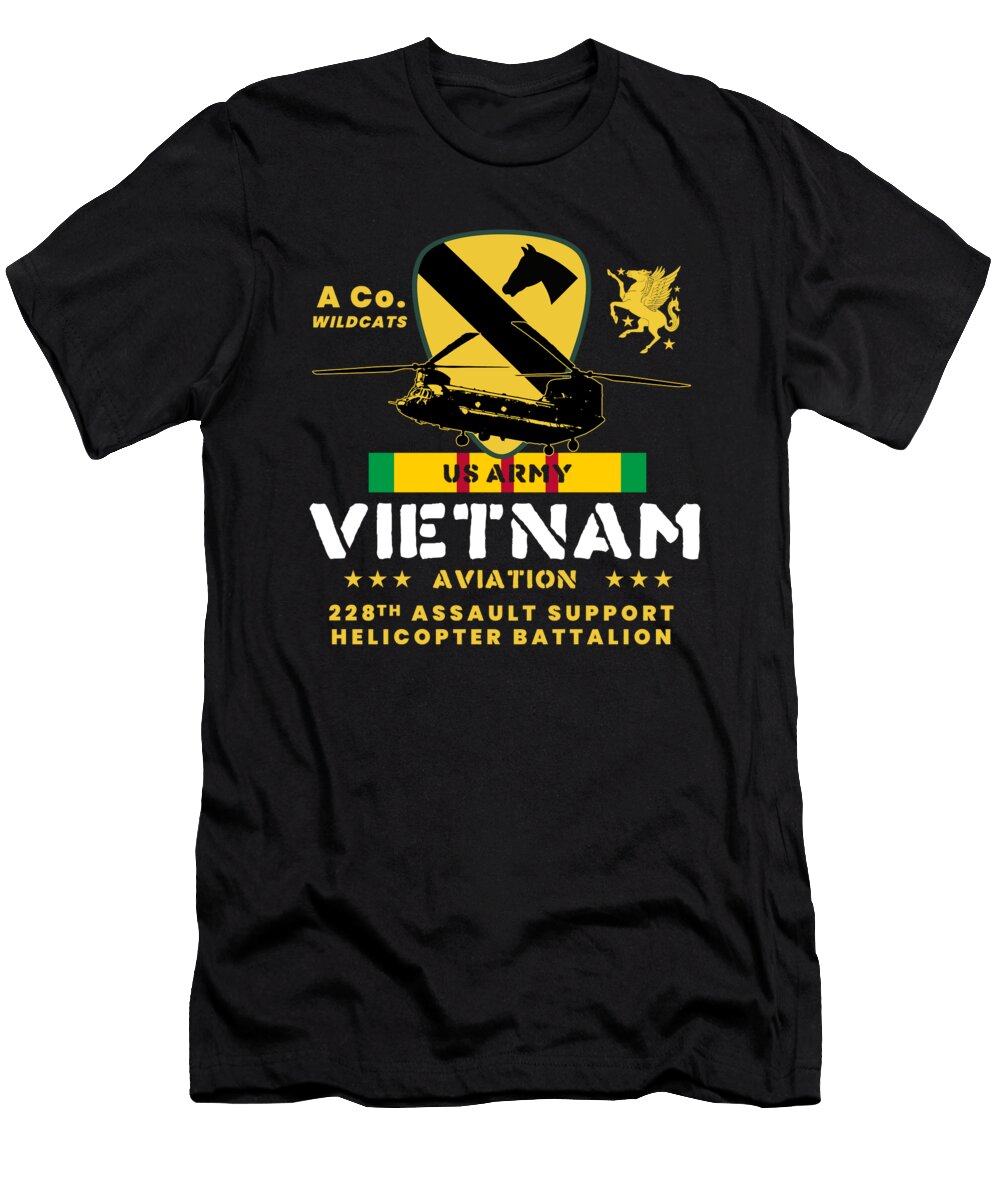 US Army Vietnam Aviation a Co Wildcats Marce Acevedo T-Shirt