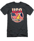 USA Drinking Team Funny Beer Party Vintage USA Flag Dinh Soan Duong T-Shirt