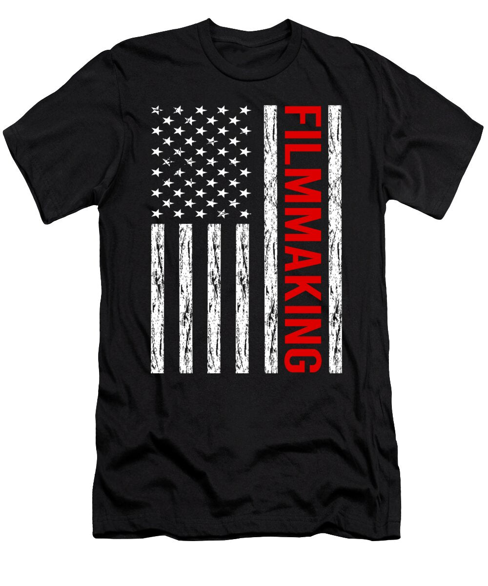 USA Flag Filmmaking Filmmaker Film Making Petrona Romero T-Shirt