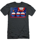 USA Theme Cupcakes with Football Candles Milleflore Images T-Shirt