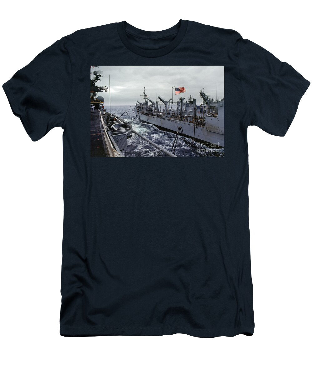 Uss Ranger Unrep with Uss Kansas City Aor 3 Wichita Class Re Wernher Krutein T-Shirt
