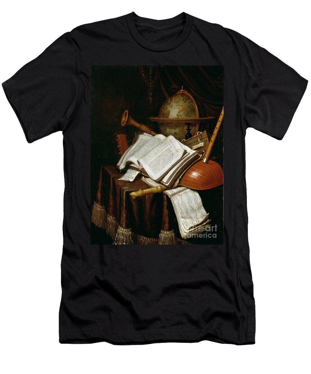 Vanitas with a Globe Musical Scores and Instruments 1692 Edwaert Colyer or Collier T-Shirt