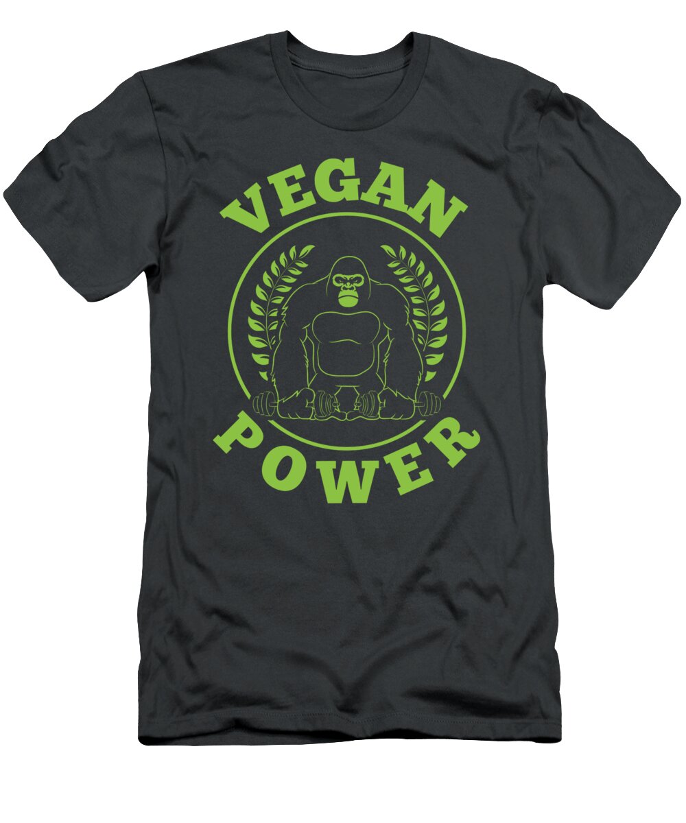 Vegan Bodybuilding Vegan Power Gorilla Muscle Peregr Sianna T-Shirt