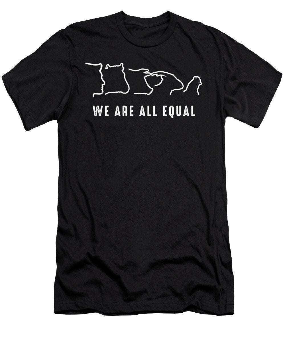 Vegan Lifestyle Animal Activist Vegetarian Veganism We Are All Equal Thomas Larch T-Shirt
