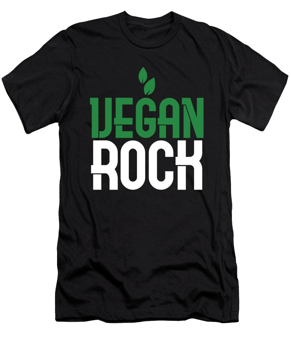 Vegan Rock Vegetarian Veganism Wellness Healthy Food Foodie Gifts Thomas Larch T-Shirt
