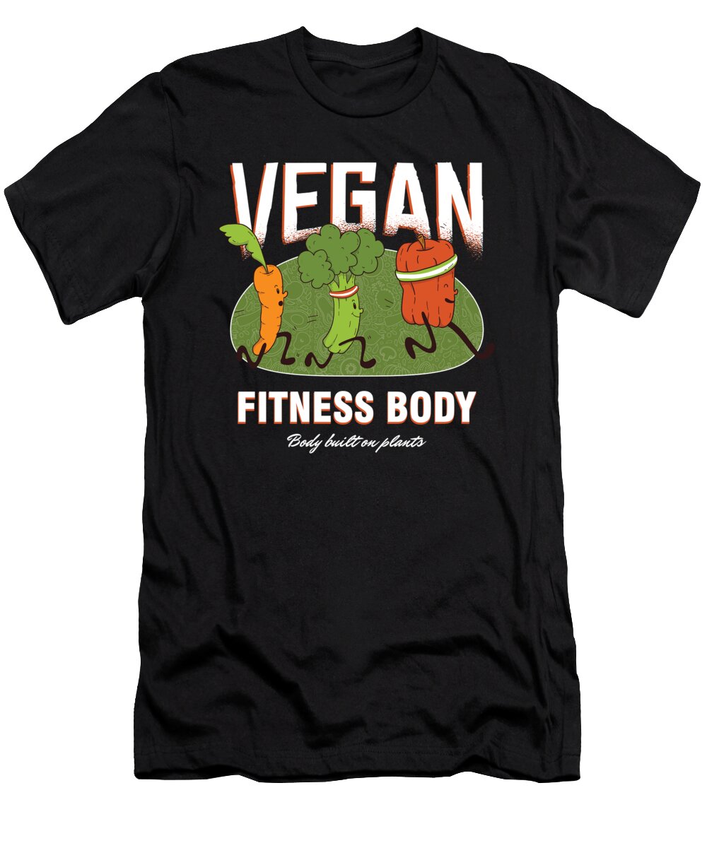 Veganism Healthy Food Vegetarian Foodie Veggies Vegan Fitness Body Gifts Thomas Larch T-Shirt