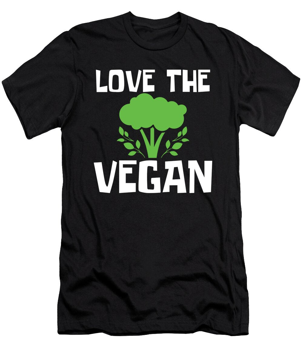 Veganism Vegetarian Foodie Veggies Health Fitness Gifts Love the Vegan Thomas Larch T-Shirt