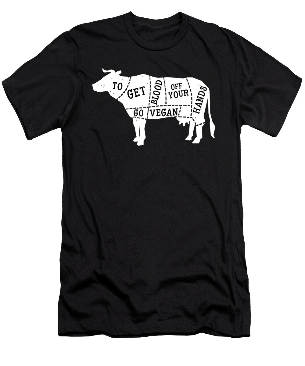 Vegetarian Animal Rights Vegan Animal Liberation Get Blood Off Your Hands Thomas Larch T-Shirt