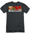Verdun Art Winter Street Scenes Pierrette Patates Resto Hockey Painting Verdun Montreal Memories Carole Spandau T-Shirt