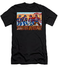 Verdun Hockey Rink Paintings Edmonton Oilers Vs Hometown Habs Quebec Hockey Art Carole Spandau Carole Spandau T-Shirt