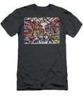 Verdun Montreal Quebec Hockey Winter Painting Row Houses Winding Staircases Canadian Art C Spandau Carole Spandau T-Shirt