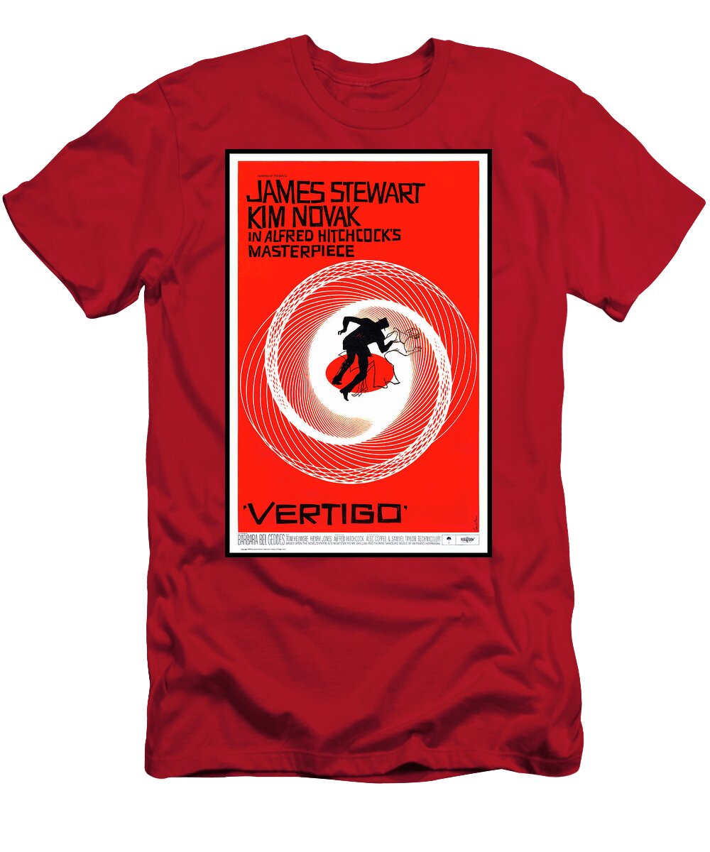 Vertigo Classic Retro Vintage Movie Advertising Poster 1958 Carol Japp T-Shirt