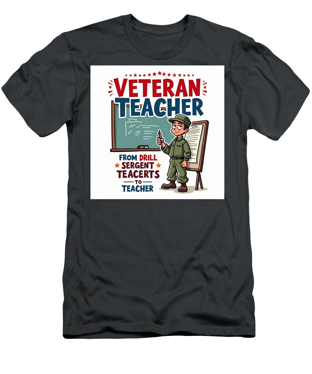 Veteran Teacher Cartoon Bevan Skhyler T-Shirt