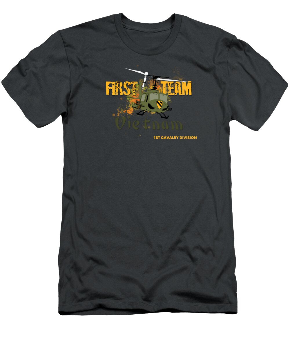 Vietnam First Team Helicopter Sheila Broumley T-Shirt