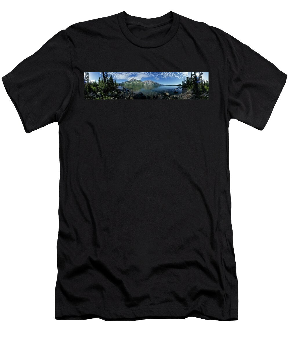 View of the Jenny Lake Grand Teton Panoramic Images T-Shirt