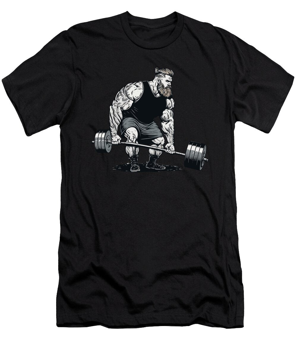 Viking Fitness Motif Nordmann Warrior Viking Benjamin Burkert T-Shirt