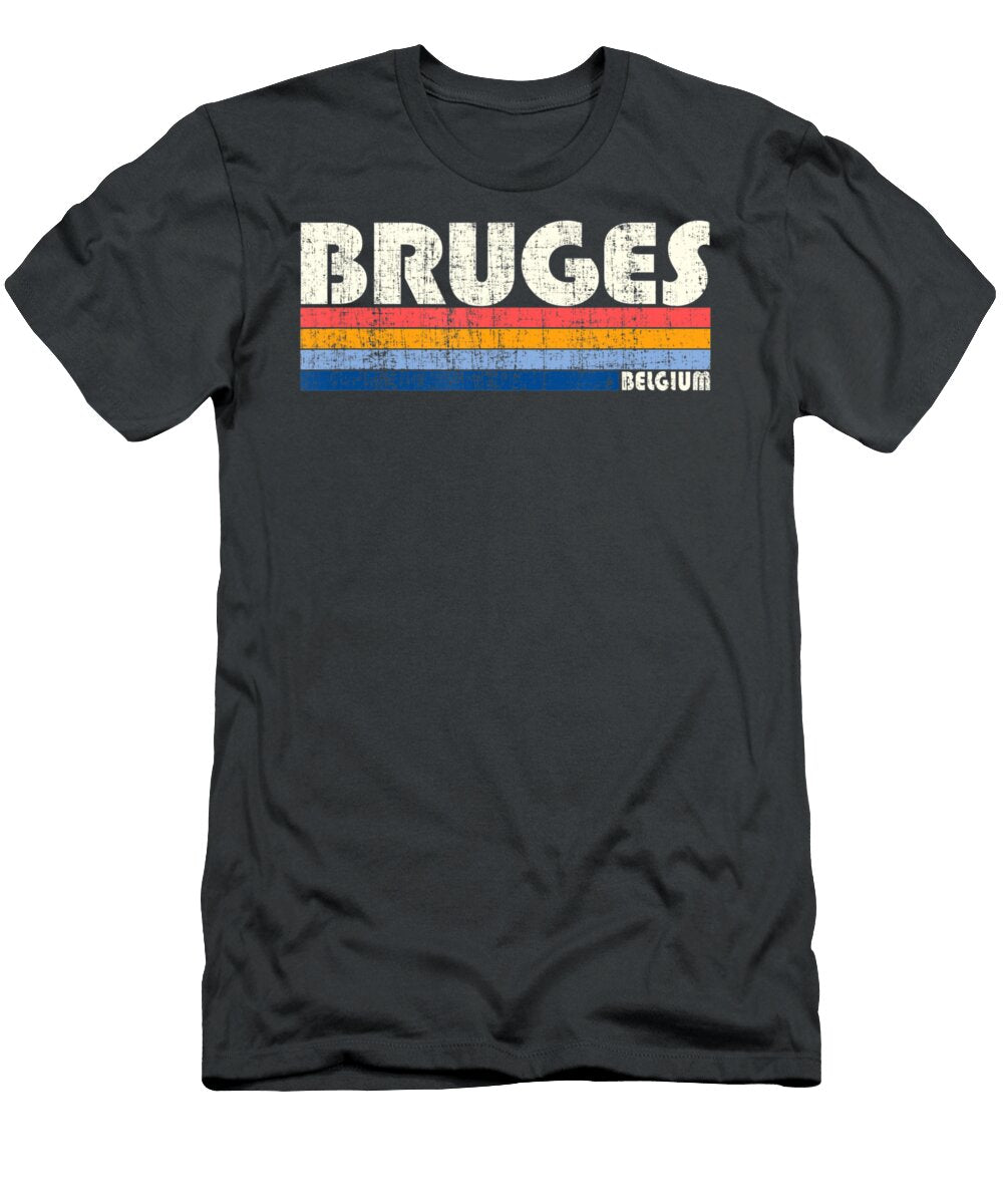 Vintage 70s 80s Style Bruges Belgium Vu Khanh Huynh T-Shirt