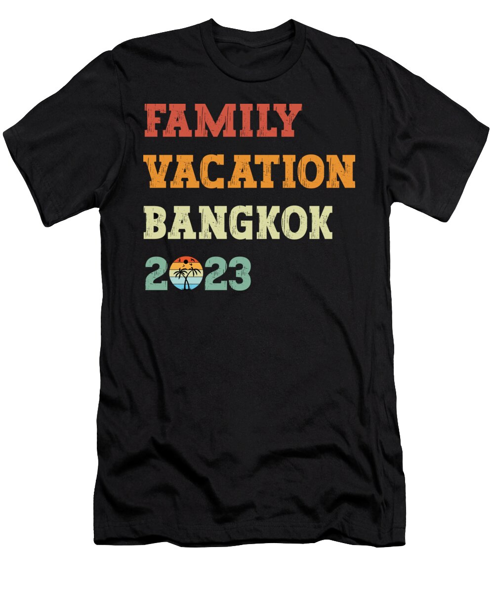 Vintage Bangkok Family Trip Matching Family Vacation Bangkok the Capital of Wellness Embracing Dnt Prints T-Shirt