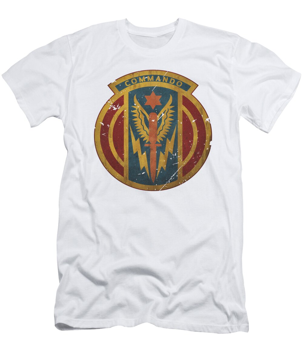 Vintage Commando Military Badge Milar Style T-Shirt