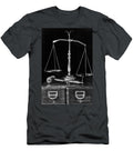 Vintage Lawyer Scales of Justice Black and White Paul Ward T-Shirt
