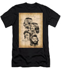 Vintage Music Inspired Portrait Poster Retro Sepia Tone Illustration Classic Band Style Wall Art Nos Gerald Thane T-Shirt
