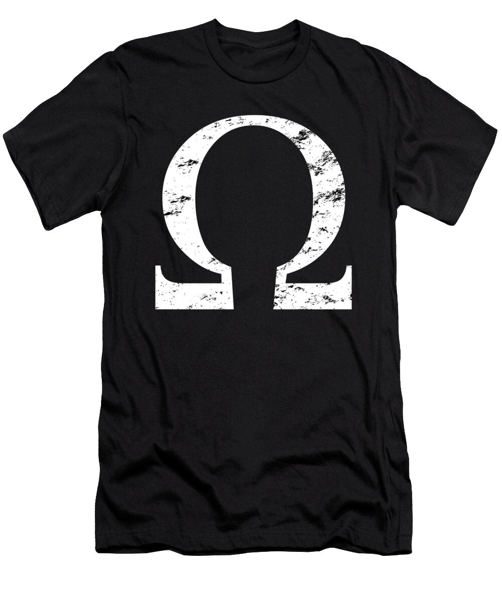 Vintage Omega Symbol Gift Greek Alphabet Sorority and College Fraternity Martin Hicks T-Shirt
