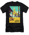 Vintage Quebec Winter Sport Ski Poster Travel Tina Lavoie T-Shirt