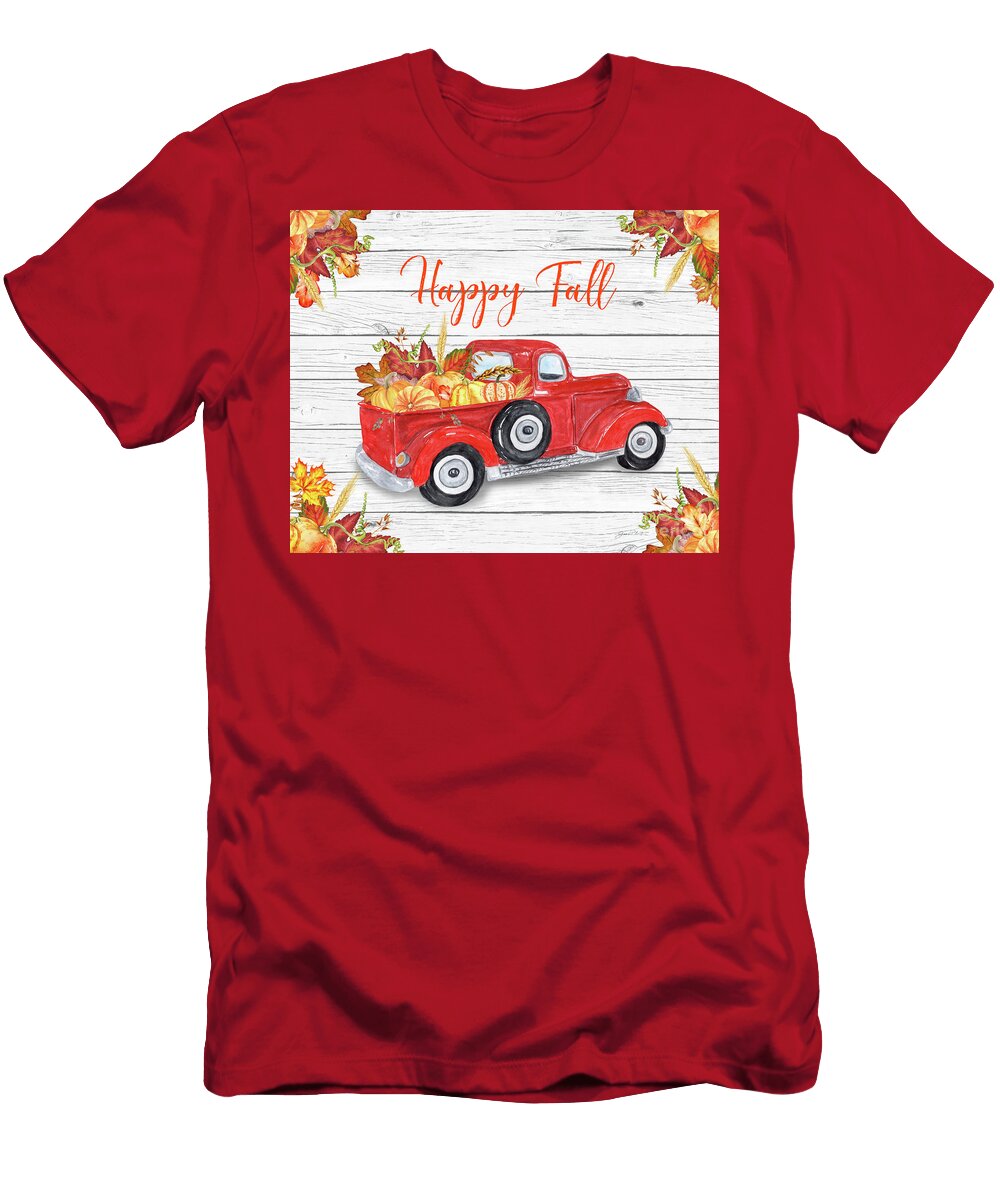 Vintage Red Truck Fall Jean Plout T-Shirt