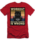 Vintage Workout Because Murder Is Wrong Black Christian Hall T-Shirt
