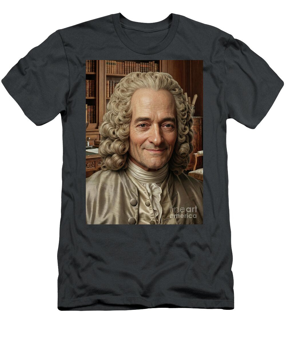 Voltaire French Enlightenment Philosopher and Writer Gianpiero Lauretta T-Shirt