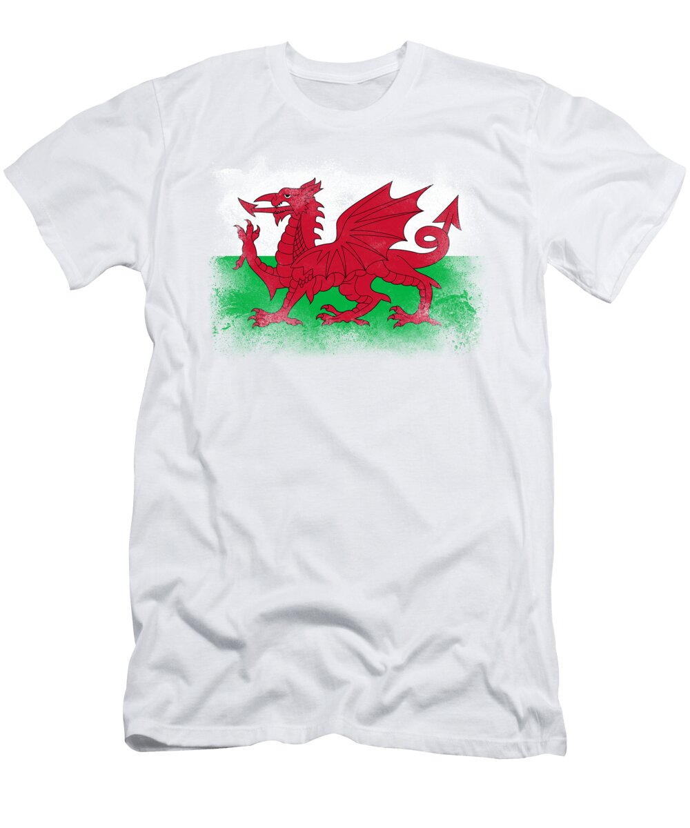 Wales Flag Psychoshadow Art T-Shirt