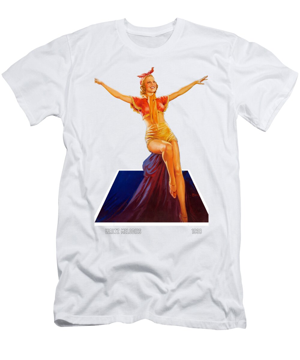 Waltz Melodies 1938 3d Movie Poster Stars on Art T-Shirt