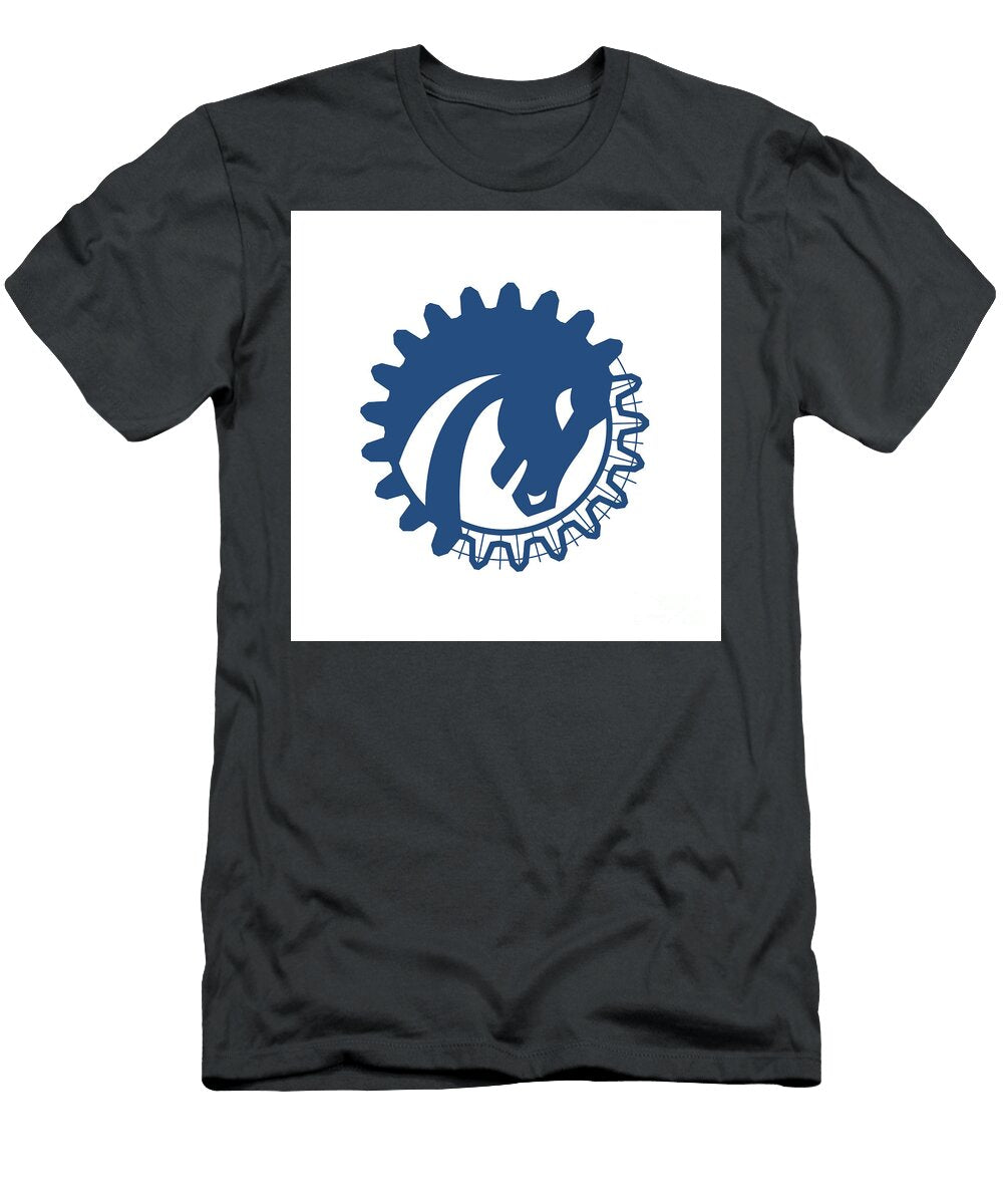 War Horse Head Gear Blue Print Retro Aloysius Patrimonio T-Shirt