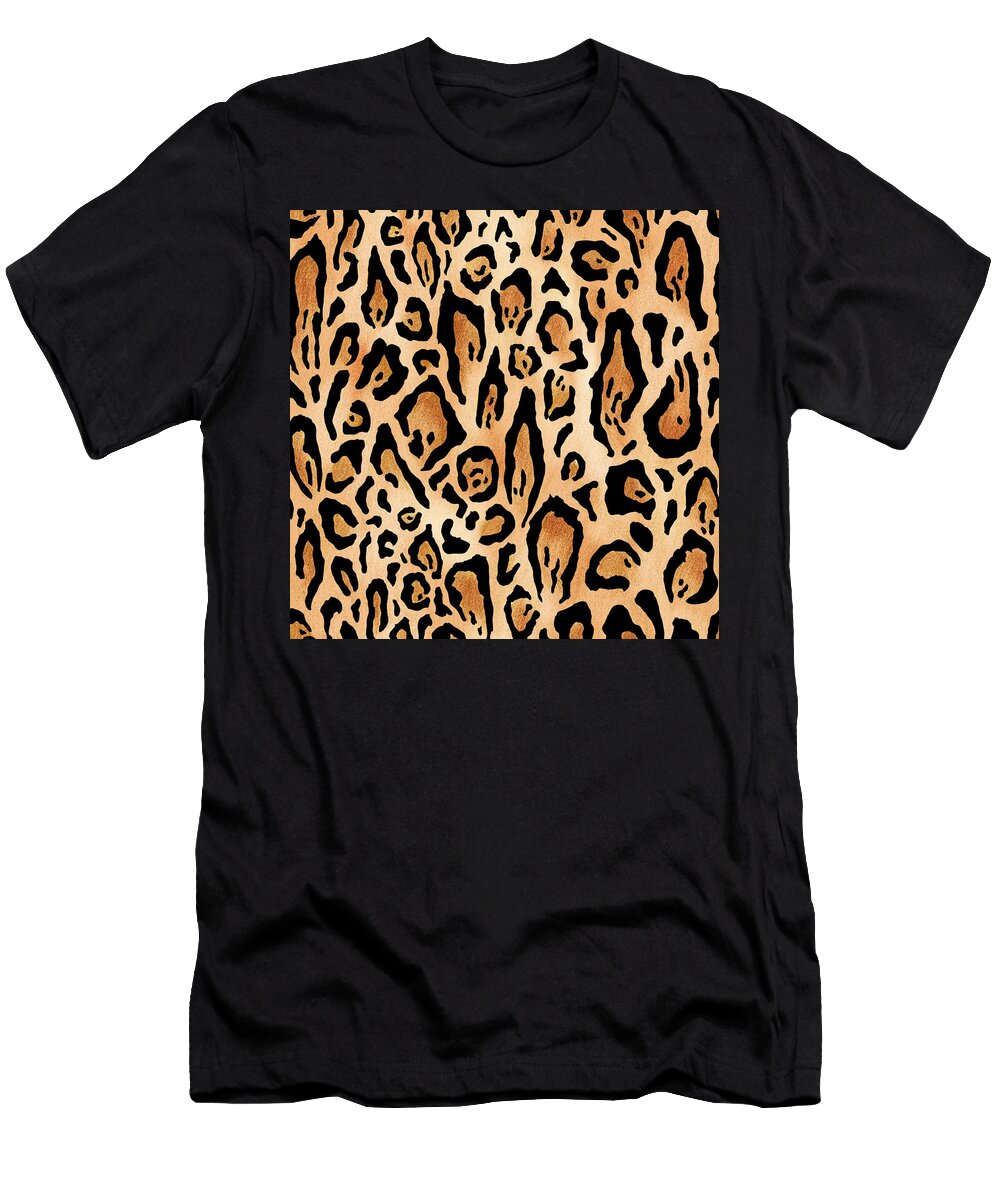 Watercolor Cheetah Print Pattern Julien T-Shirt