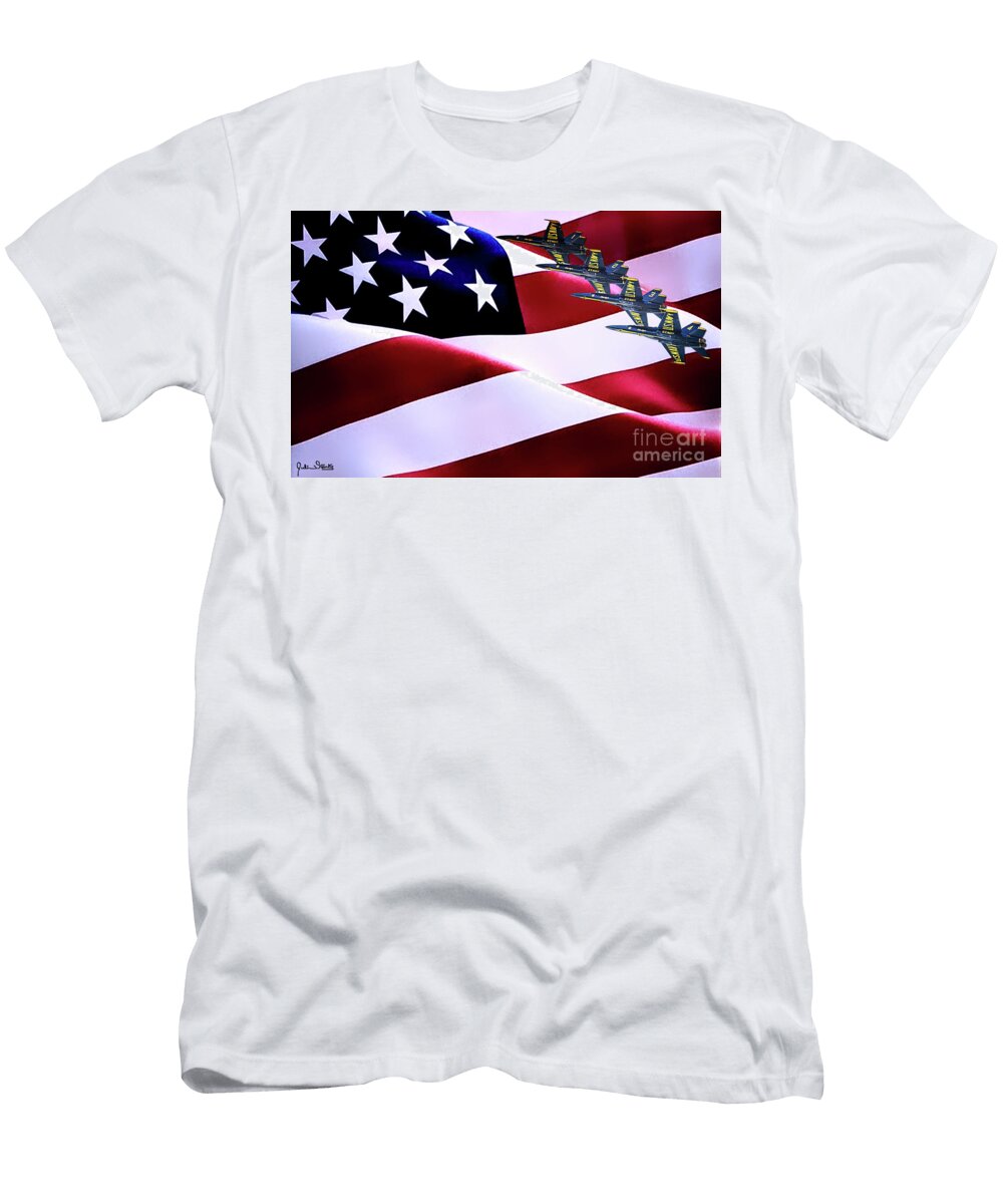 Waves of the Blue Angels Julian Starks T-Shirt
