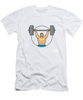 Weightlifter Lifting Barbell Mono Line Art Aloysius Patrimonio T-Shirt