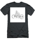 Weightlifter Lifting Heavy Weight Barbell Viewed From Front Continuous Line Drawing Aloysius Patrimonio T-Shirt
