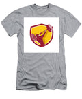 Weightlifter Swinging Barbell Rear Crest Retro Aloysius Patrimonio T-Shirt