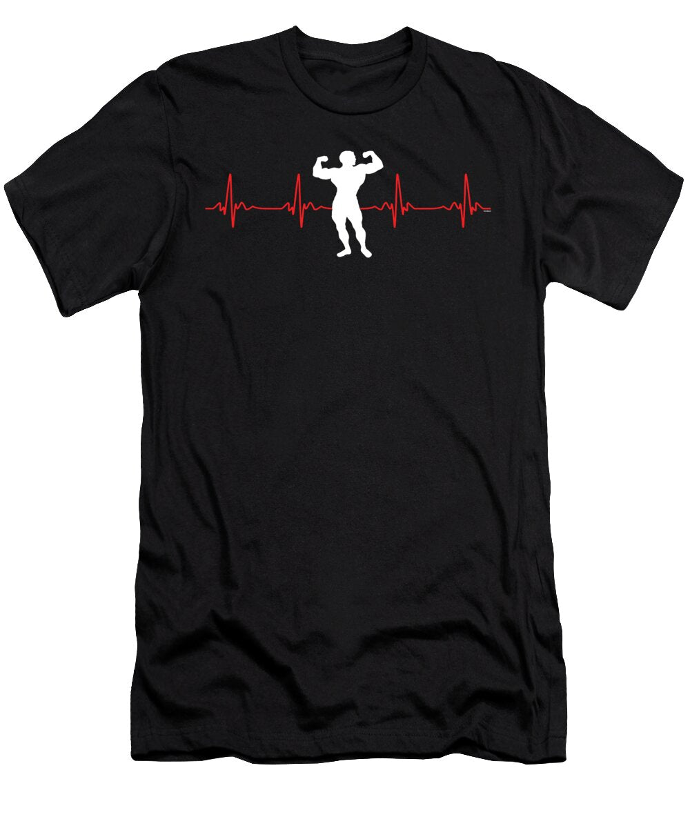 Weightlifter Trainers Barbells Bodybuilder Gym Weightlifting Heartbeat Gift Thomas Larch T-Shirt