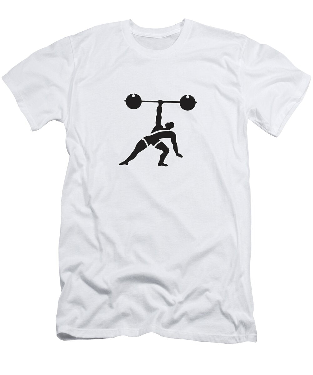 Weightlifter with Barbell Over His Head Csa Images T-Shirt