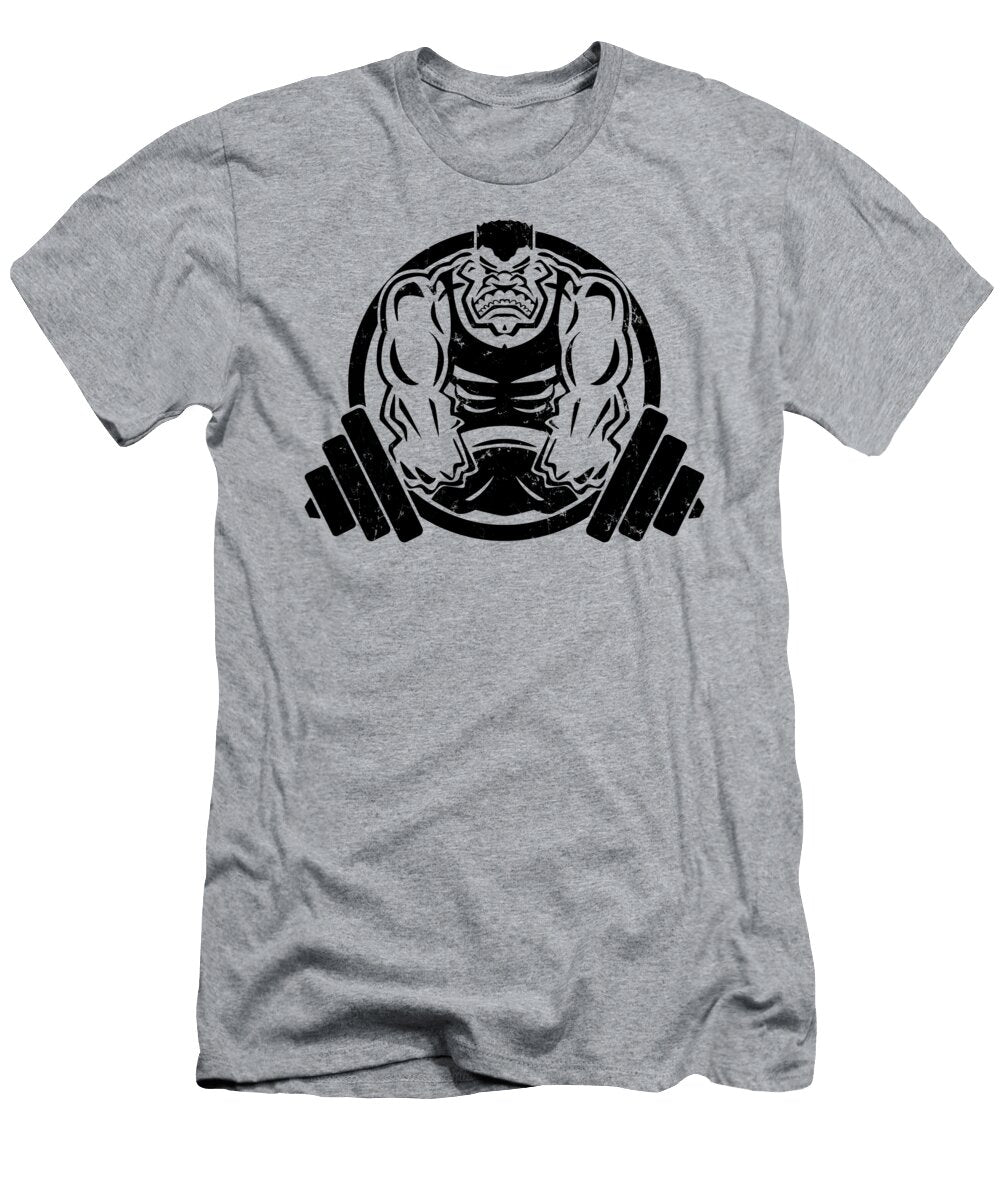 Weightlifting Muscle Fitness Gym Cartoon Jeff Hobrath T-Shirt