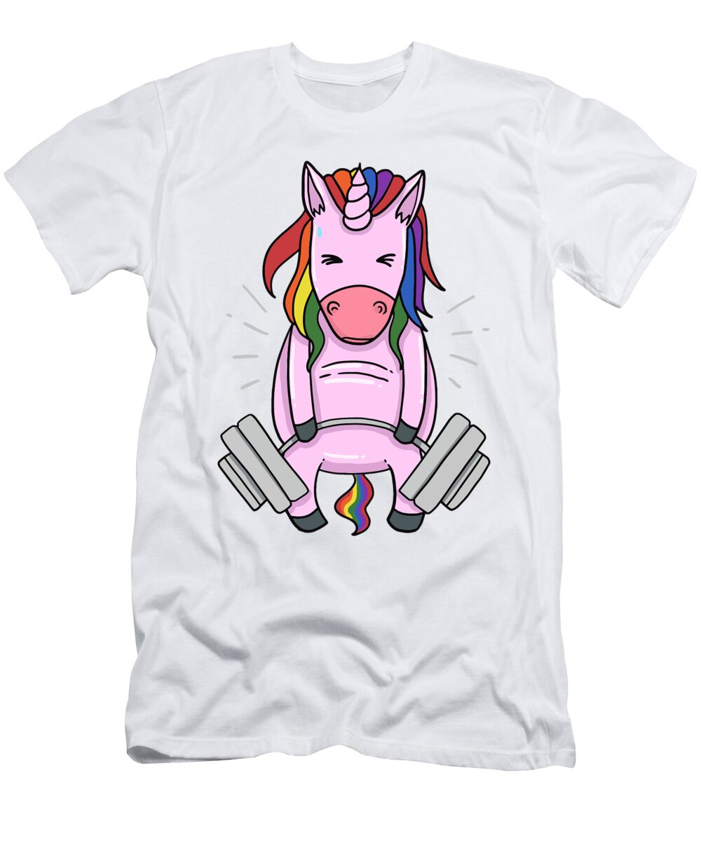 Weightlifting Unicorn Fitness Muscles Training Siegfried Czerny T-Shirt