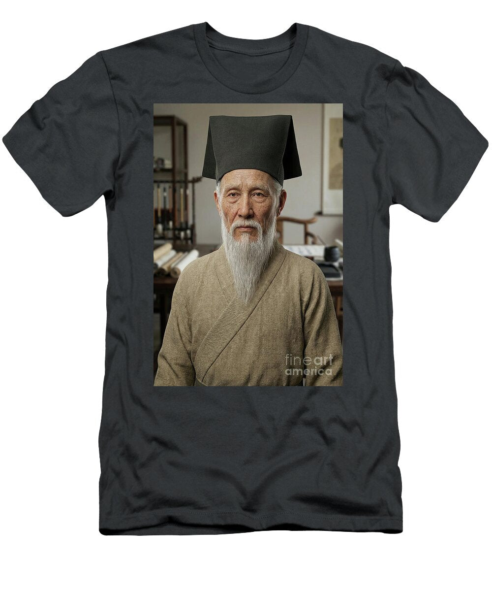 Wen Zhengming the Master of Wu Ming Dynasty Artist Portrait Gianpiero Lauretta T-Shirt