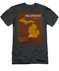 Western Michigan University Broncos Kalamazoo Mi College Town State Map Poster Series No 126 Design Turnpike T-Shirt