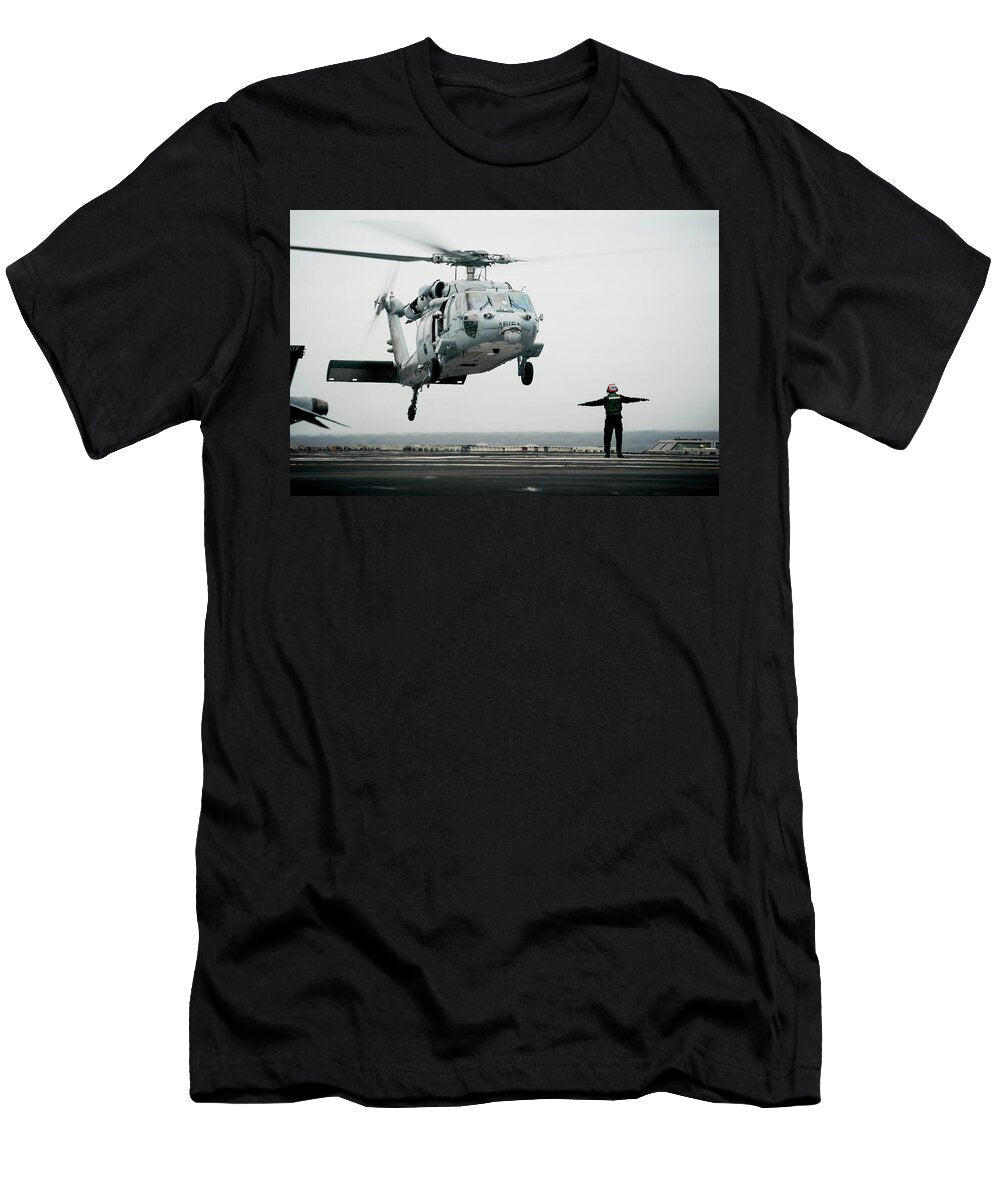 Whirlybird Land on Uss George Washington Lawrence Christopher T-Shirt