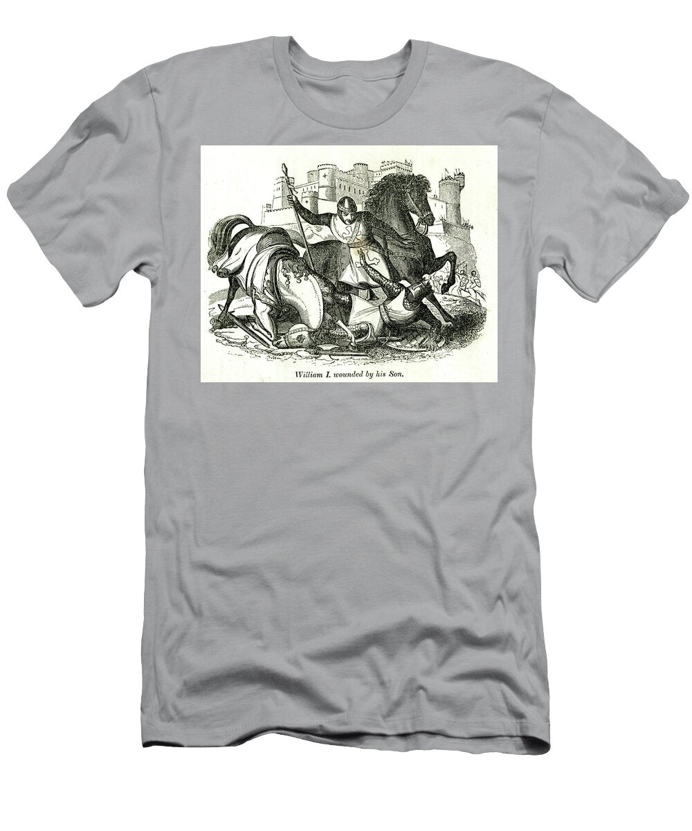 William I Wounded By His Son J1 Historic Illustrations T-Shirt