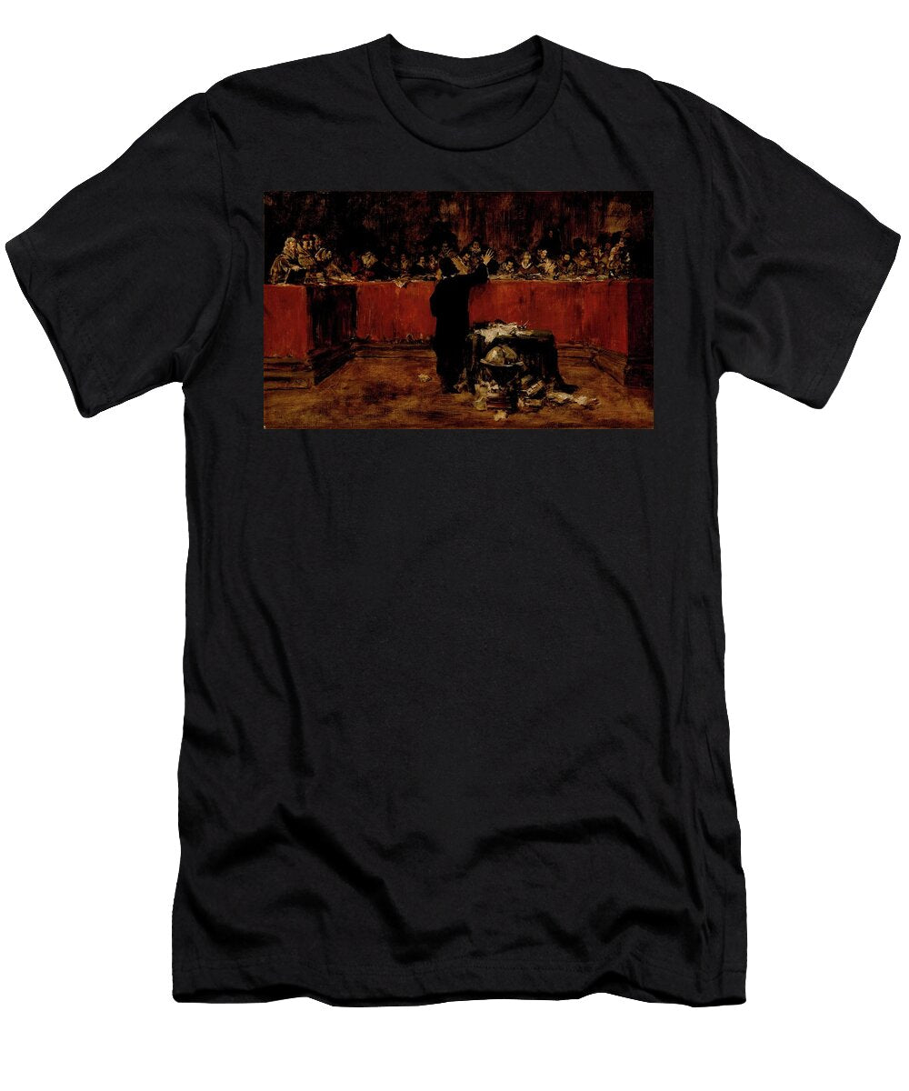 William Merritt Chase Christopher Columbus Before the Spanish Council World Art Collective T-Shirt
